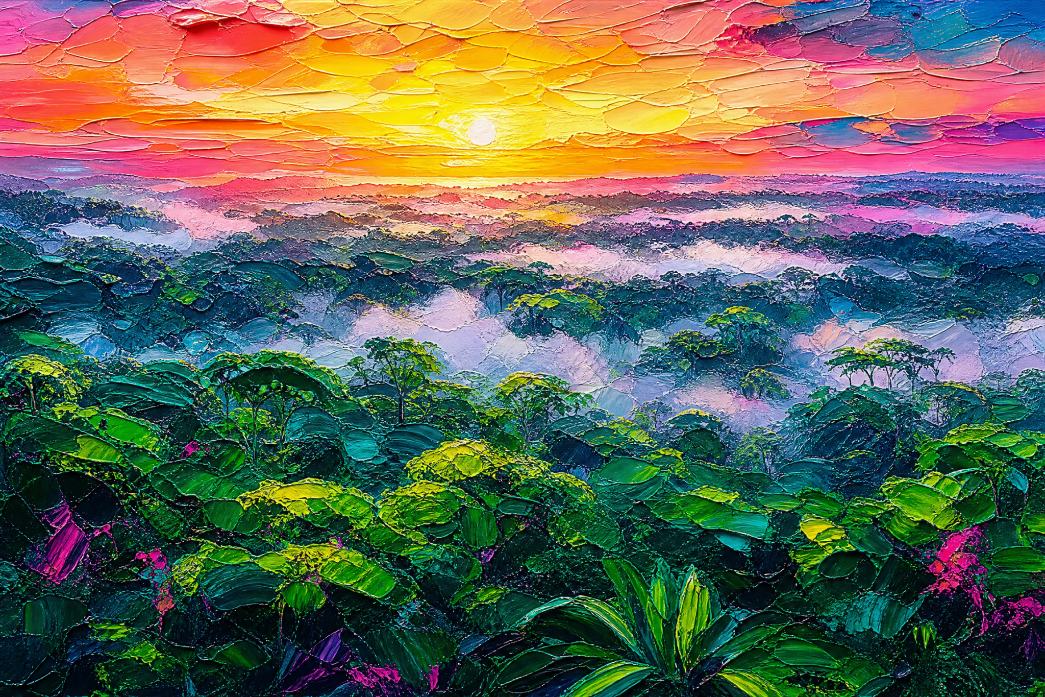 Emerald Canopy at Sunrise - The One Stop Ultra HD Digital Art & Print Shop