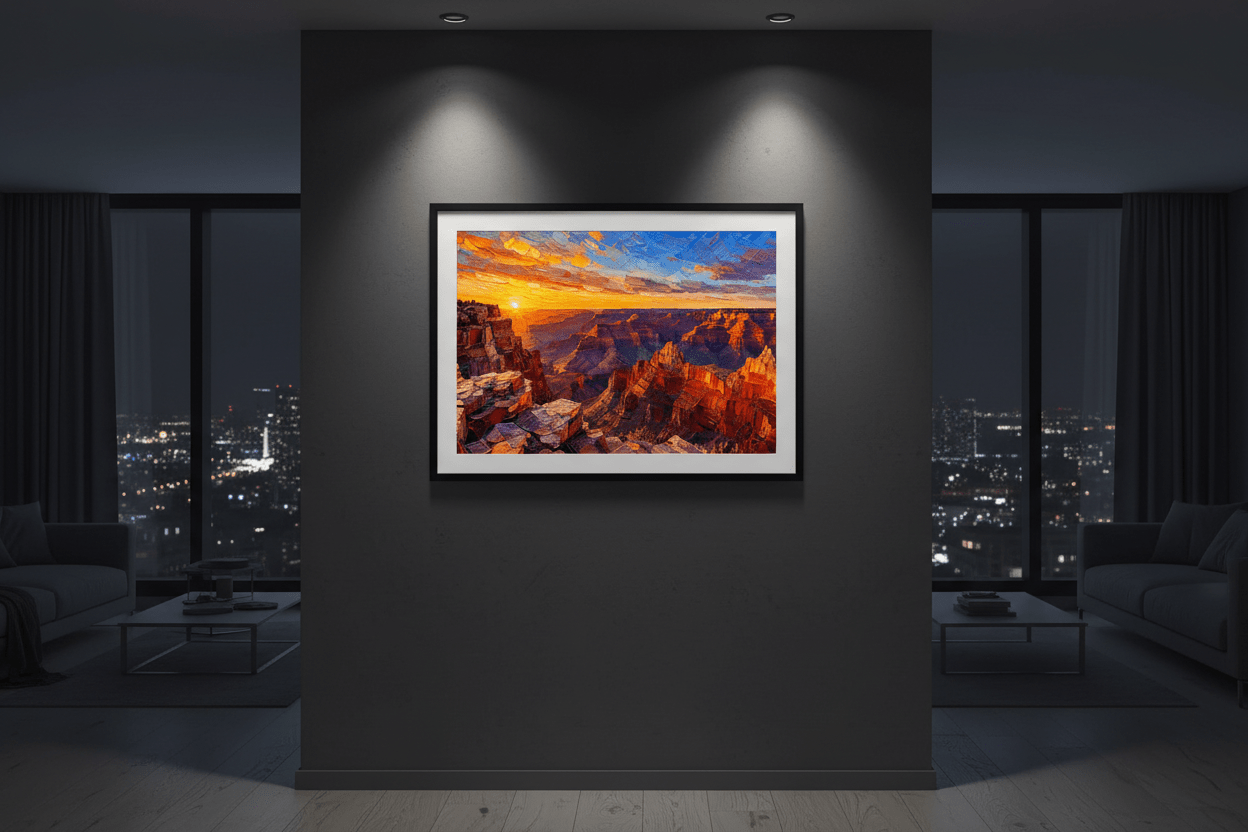 Golden Majesty: Grand Canyon at Sunset - The One Stop Ultra HD Digital Art & Print Shop