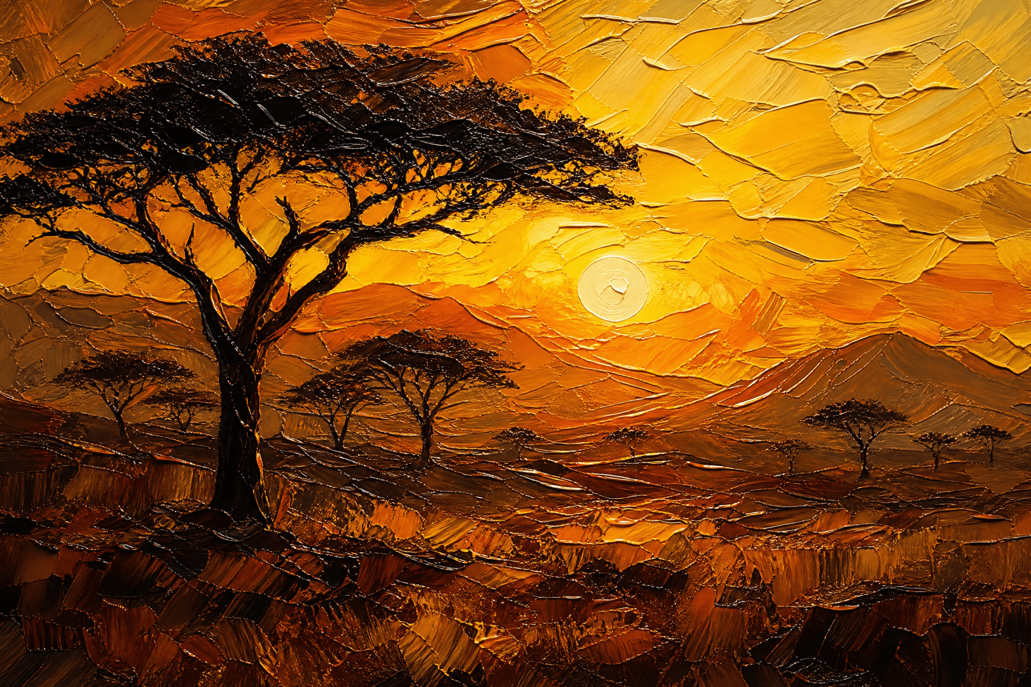 Golden Savannah Radiance - The One Stop Ultra HD Digital Art & Print Shop