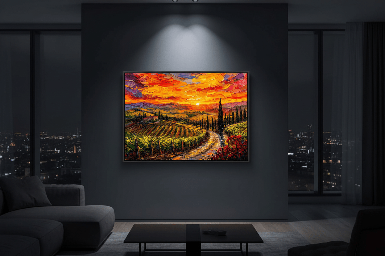 Golden Vineyard at Eternal Sunset - The One Stop Ultra HD Digital Art & Print Shop