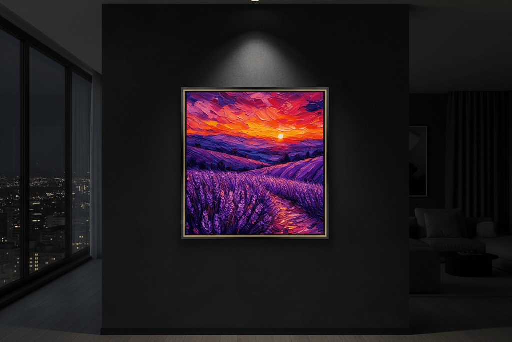 Lavender Dreams Beneath a Fiery Sky - The One Stop Ultra HD Digital Art & Print Shop