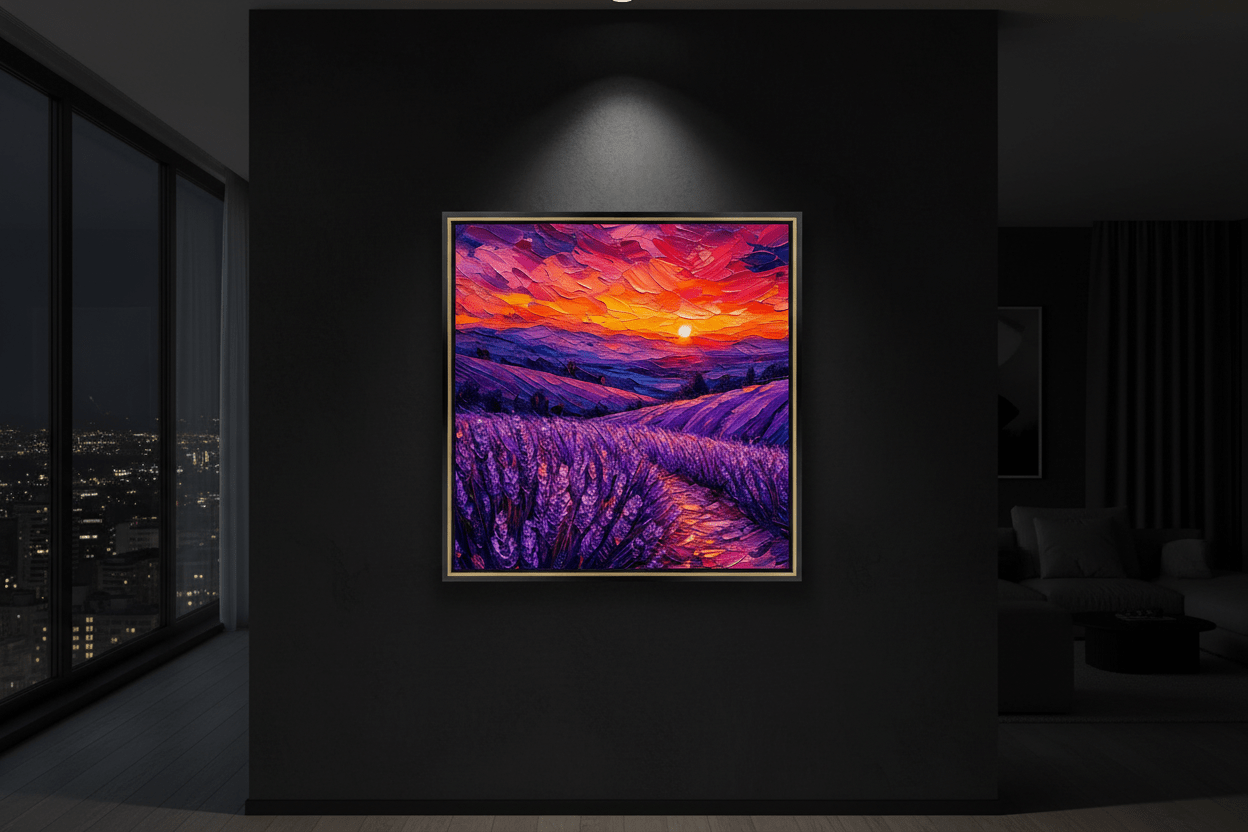 Lavender Dreams Beneath a Fiery Sky - The One Stop Ultra HD Digital Art & Print Shop