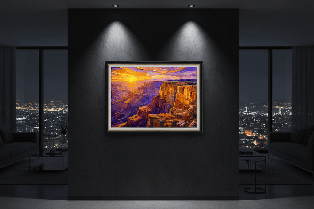 Sunfire Majesty: Canyon of Golden Light - The One Stop Ultra HD Digital Art & Print Shop