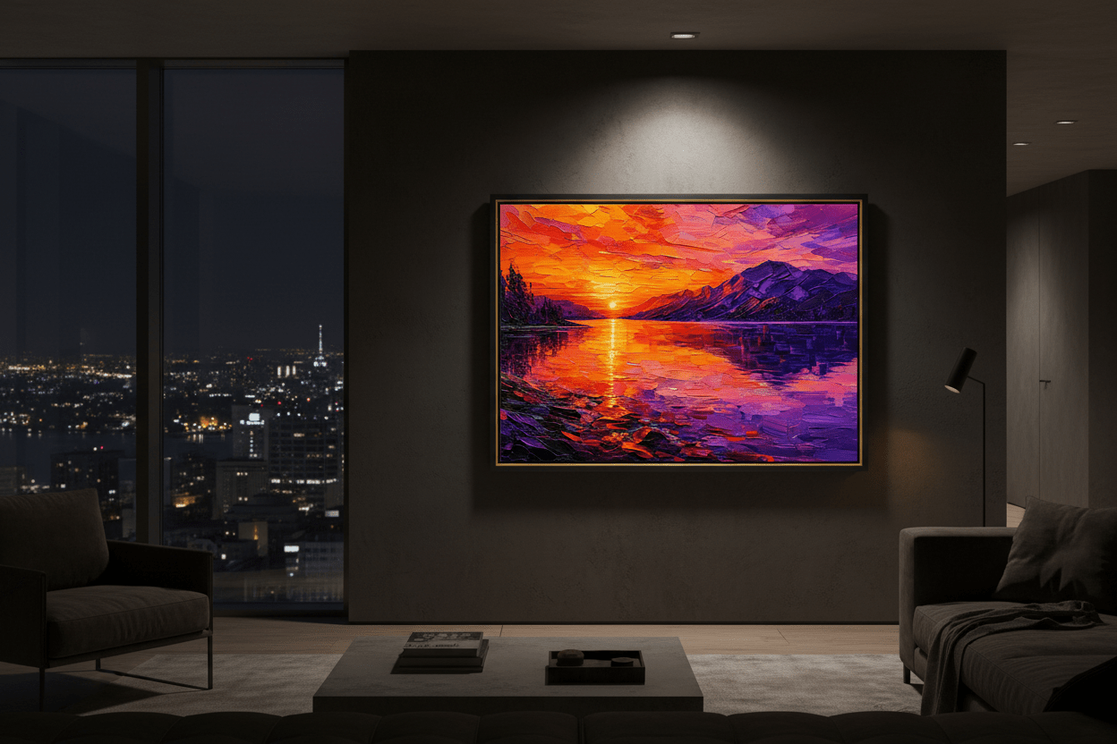Violet Horizon: Symphony of the Setting Sun - The One Stop Ultra HD Digital Art & Print Shop